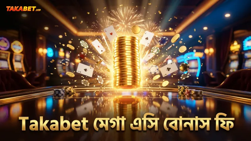 Takabet মেগা এসি বোনাস ফিচারের ফি ও সীমা পরিষ্কার করে।
