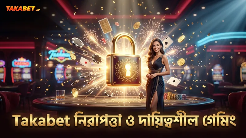 Takabet প্ল্যাটফর্মে নিরাপত্তা ও দায়িত্বশীল গেমিং নীতিমালা বজায় রাখা।